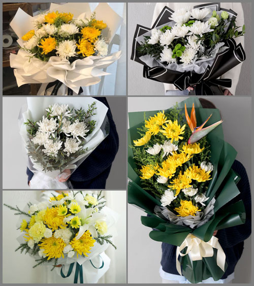 山东菏泽东明县菜园集乡白事花束代送